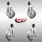 Service Caster 5 Inch 316SS Gray Poly Swivel 1-3/4 Inch Expanding Stem Caster Brake SCC, 2PK SCC-SS316EX20S514-PPUB-2-TLB-2-134 - alternate 3